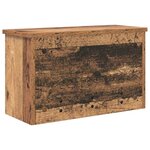 vidaXL Porte-manteau mural avec étagère Bois ancien 50 x 20 x 30 cm