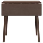 vidaXL Table à manger marron bois massif et caoutchouc