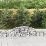 vidaXL Paniers à gabions arqués 15 Pièces 300x30x40/60 cm fer galvanisé