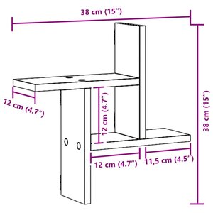vidaXL Étagères murales 2 Pièces chêne artisanal bois d'ingénierie