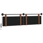 vidaXL Tête de lit suspendue Avec lumière LED Taupe PU antique
