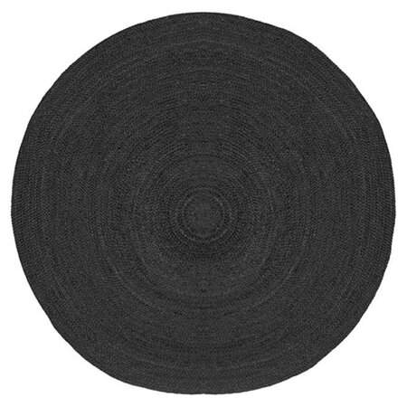 Label51 tapis jute rond 150x150 cm xl noir