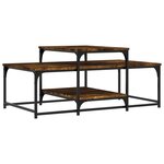 vidaXL Table basse chêne fumé 102x60x45 cm bois d'ingénierie