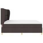 vidaXL Lit à ressorts avec matelas gris foncé 90x190 cm Marron foncé