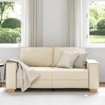 vidaXL Canapé 2 places en lin 140 cm