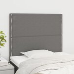 vidaXL Têtes de lit 2 Pièces Gris foncé 90x5x78/88 cm Tissu