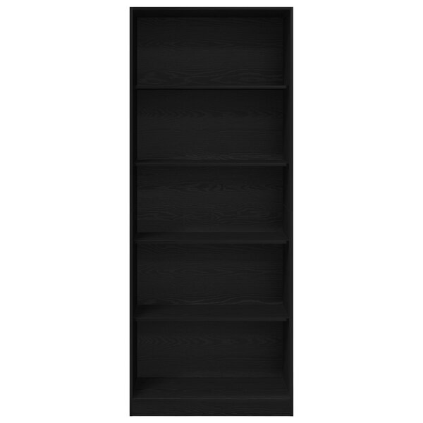 vidaXL Armoire en chêne noir 80 x 50 x 200 cm - Bois d'ingénierie