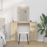 vidaXL Table de Toilette Marron 102 x 33 x 135 cm Bois d'ingénierie