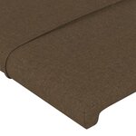 vidaXL Tête de lit avec oreilles Marron foncé 203x23x78/88 cm Tissu