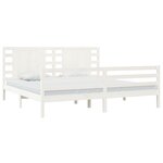 vidaXL Cadre de lit sans matelas blanc 200x200 cm bois massif de pin