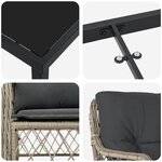 vidaXL Ensemble de salle à manger pour jardin 5 Pièces Gris clair