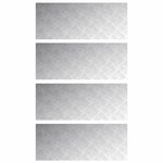 vidaXL Nez de marche Rectangulaire 4 Pièces Argenté 100 x 40 cm Aluminium