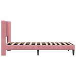 vidaXL Cadre de lit avec tête de lit Rose 90 x 190 cm Velours