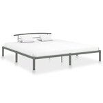vidaXL Cadre de lit Gris Métal 200 x 200 cm