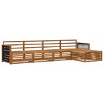 vidaXL Ensemble de canapés d'extérieur 5 Pièces Naturel