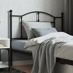 vidaXL Tête de lit métal noir 107 cm