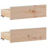 vidaXL Cadre de lit sans matelas avec tête de lit 100x200 cm bois pin