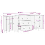 vidaXL Armoires latérales 3 Pièces 60x33x75 cm bois massif de manguier