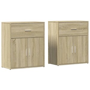 vidaXL Buffets 2 Pièces chêne sonoma 60x31x70 cm bois d'ingénierie