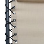 vidaXL Chaise pliable de terrasse Crème Textilène