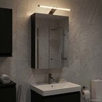 vidaXL Armoire Miroir de Salle de Bain Chêne noir 30 x 10 5 x 50 cm