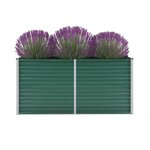 vidaXL Lit surélevé de jardin Acier galvanisé 160x40x77 cm Vert