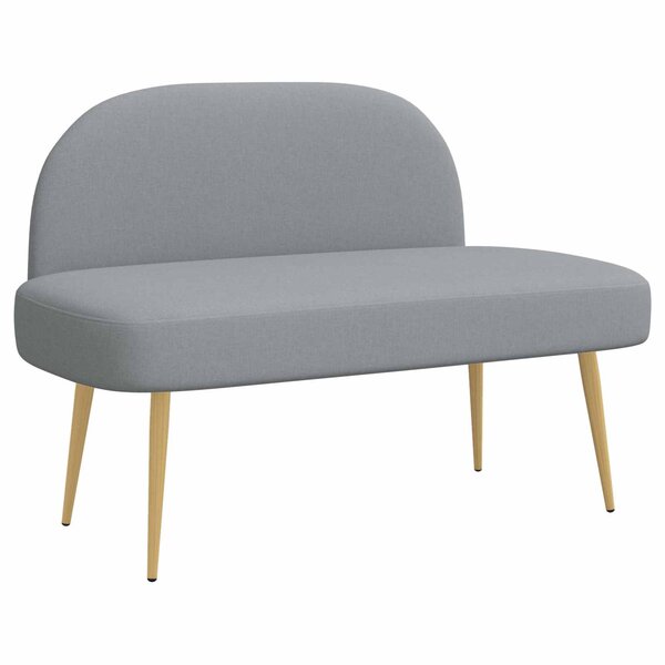 vidaXL Banc rembourré avec dossier Gris clair 110 x 60 x 76 cm