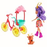 ENCHANTIMALS Danessa Biche a Vélo - Mini-poupée - 4 ans et +