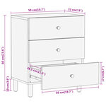 vidaXL Table de chevet 50x33x60 cm bois d'acacia solide