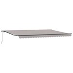 vidaXL Auvent Rétractable Gris clair 500 × 300 cm tissu