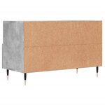 vidaXL Meuble TV Gris béton 80x36x50 cm Bois d'ingénierie