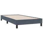 vidaXL Sommier à lattes de lit et matelas gris foncé 90x210 cm velours
