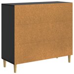 vidaXL Buffet Noir 89 x 34 5 x 80 cm Bois d'ingénierie