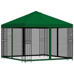 vidaXL Abri de jardin avec parois 3 x 3 m Vert Polyester et Acier