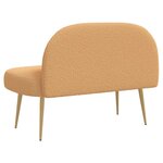 vidaXL Banc rembourré avec dossier Beige 110 x 60 x 76 cm Bouclé
