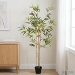 vidaXL Arbre en Bambou Artificiel Vert 55 x 16 x 150 cm