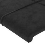 vidaXL Tête de lit à LED Noir 103x16x118/128 cm Velours