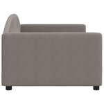 vidaXL Lit de repos sans matelas taupe 90x200 cm tissu