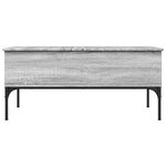 vidaXL Table basse sonoma gris 100x50x45 cm bois d'ingénierie et métal
