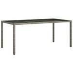 vidaXL Table de Jardin Gris polyrotin