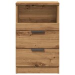 vidaXL Tables de chevet 2 Pièces chêne artisanal bois d'ingénierie