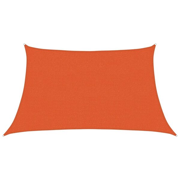 vidaXL Voile d'ombrage 160 g/m² trapèze orange 3/4x2 m PEHD