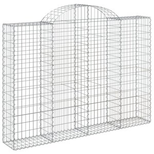 vidaXL Panier de gabions arqué 200x30x140/160 cm Fer galvanisé