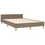 Vidaxl cadre de lit avec tête de lit taupe 120x200 cm tissu