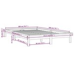 vidaXL Cadre de lit sans matelas blanc 200x200 cm bois massif