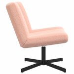 vidaXL Chaise pivotante Rose 63 x 75 x 76 cm Peau de mouton
