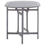 vidaXL Table de jardin Gris 120x70x74 cm Bois d'acacia massif