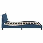 vidaXL Cadre de lit sans matelas bleu 160x200 cm tissu