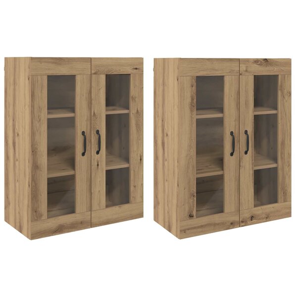 vidaXL Armoires Murailles 2 Pièces chêne artisanal 69 5 x 34 x 90 cm