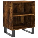 vidaXL Tables de chevet 2 Pièces chêne fumé 40x30x50 cm bois d'ingénierie